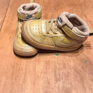 Nike Kids Tan Air Force Ones - 7C